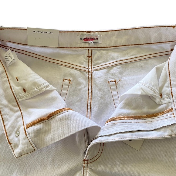 NWT WEWOREWHAT White Icon Jean Stretch Twill Denim, size 30 - high waisted - Picture 7 of 12